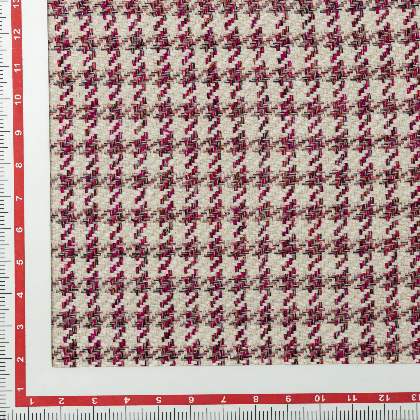 Cotton Berry Houndstooth Upholstery - KP01A0039