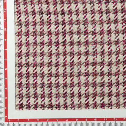 Cotton Berry Houndstooth Upholstery - KP01A0039