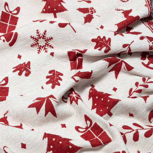 Viscose Polyester Christmas Charm Yarn Dyed Upholstery - KP01A0014