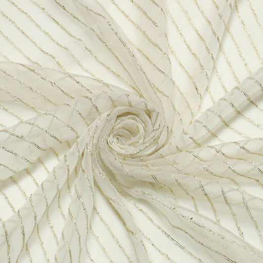 Viscose Gold Bouclé Stripes - VP0110022