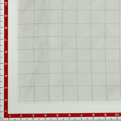 Nylon Organza Big Gold Check - NO2320003