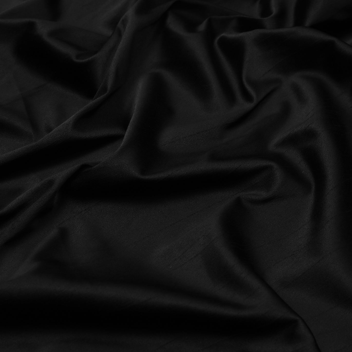 Poly Satin Lycra Black - 142 GSM - PS0000005