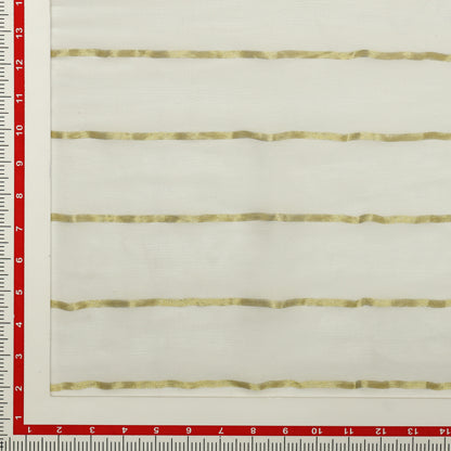 Viscose Chiffon 16 Gold Stripe - VC0010049