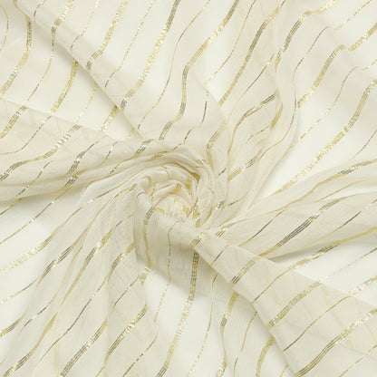 Viscose Chiffon Monroe Stripes Gold - VC0010058