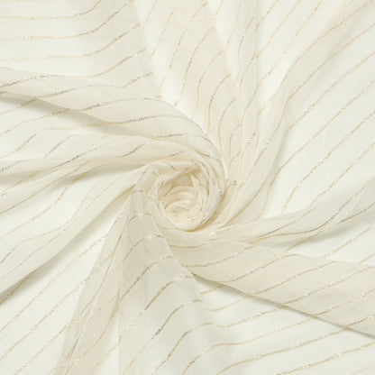 Viscose Chiffon Gold Broad Rail - VC0110043