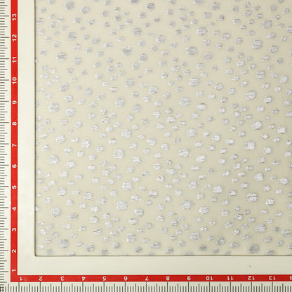 Viscose Georgette Uneven Silver Polka - VG0030008