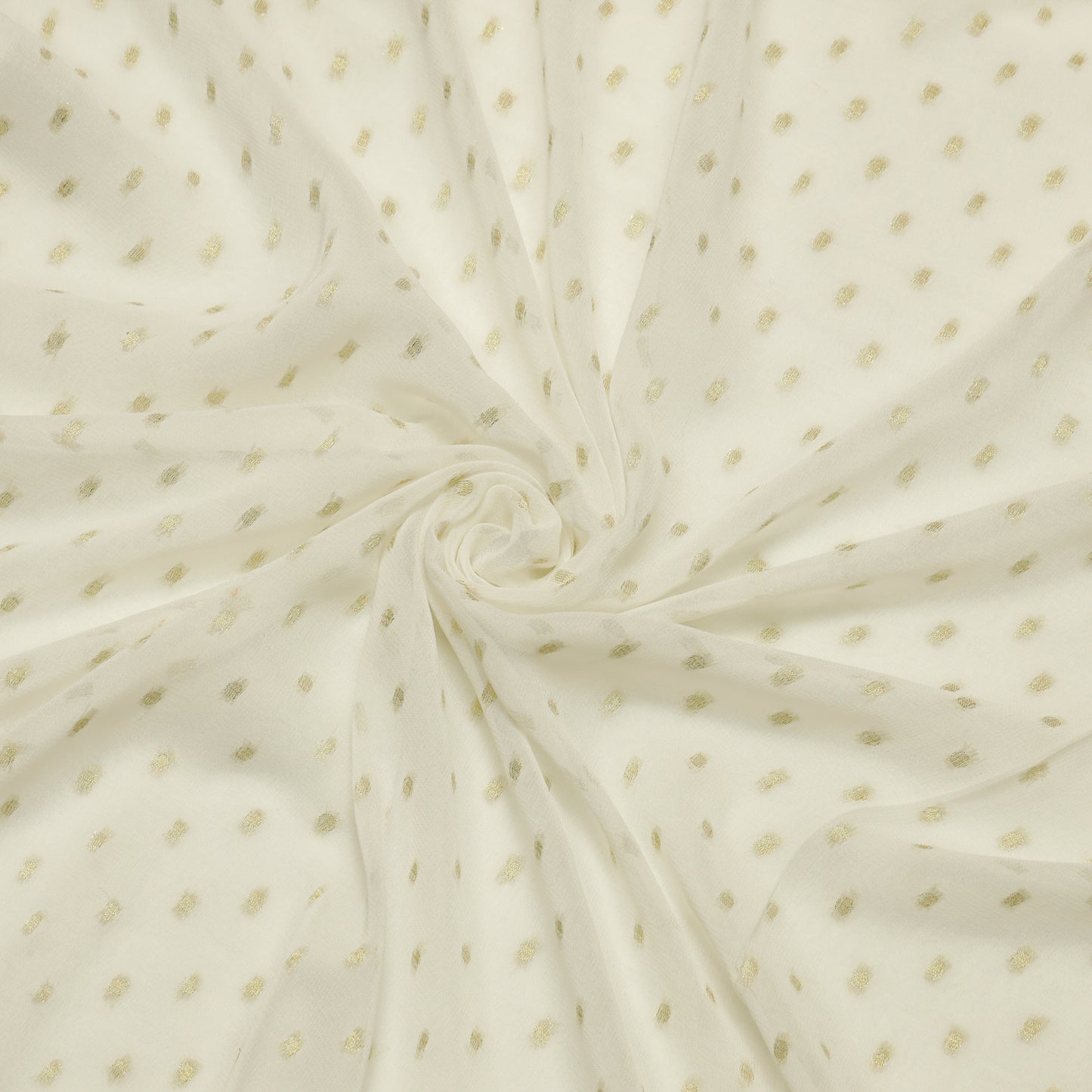 Viscose Georgette Gold Polka - VG0130015