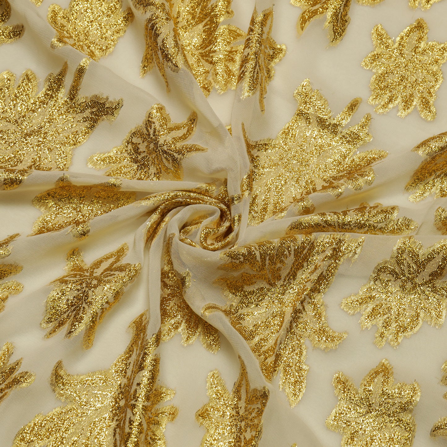 Viscose Georgette 24 Karat Gold Metal Petal - VG0140024