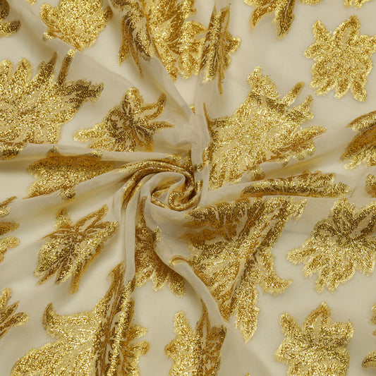 Viscose Georgette 24 Karat Gold Metal Petal - VG0140024