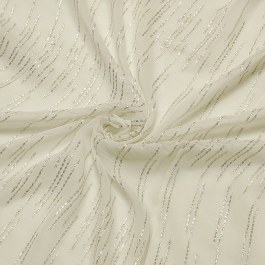 Viscose Georgette Gold-Silver Code - VG0210015