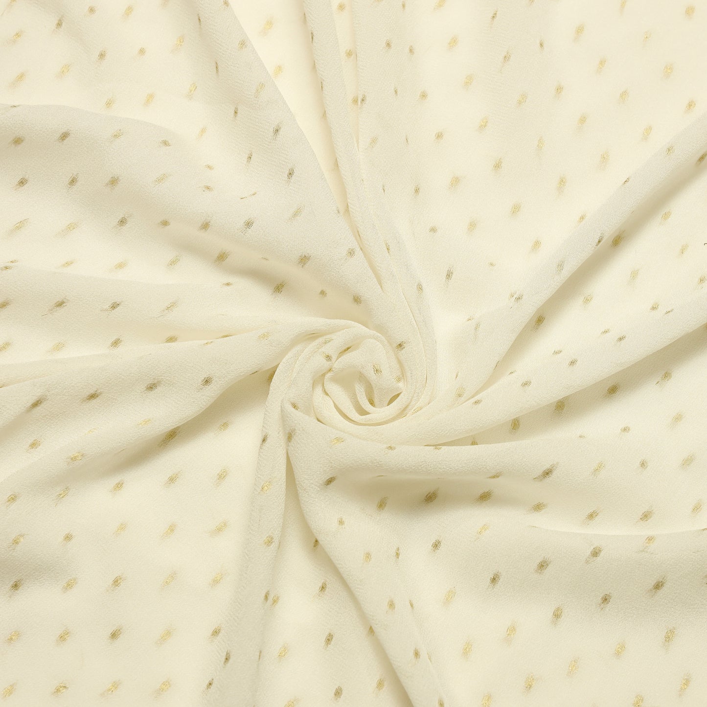 Viscose Georgette Mini Gold Polka - VG0230016