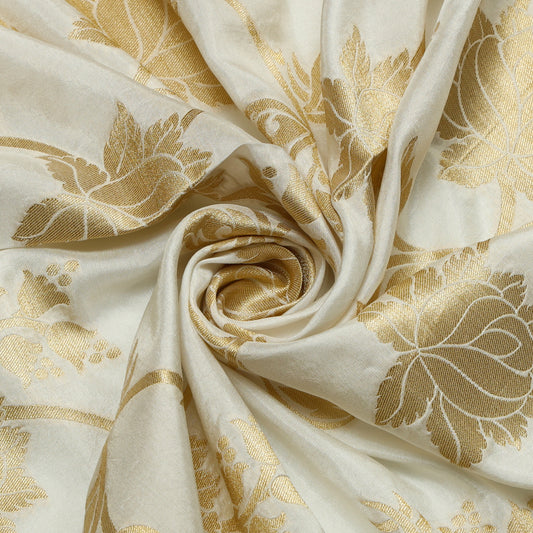 Viscose Uppada Gold Flower Flourish - VP4240045