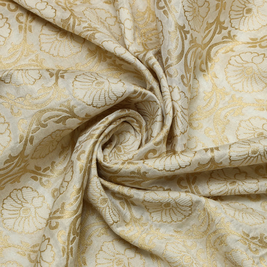 Viscose Uppada Self and Gold Regal Flora - VP4240059