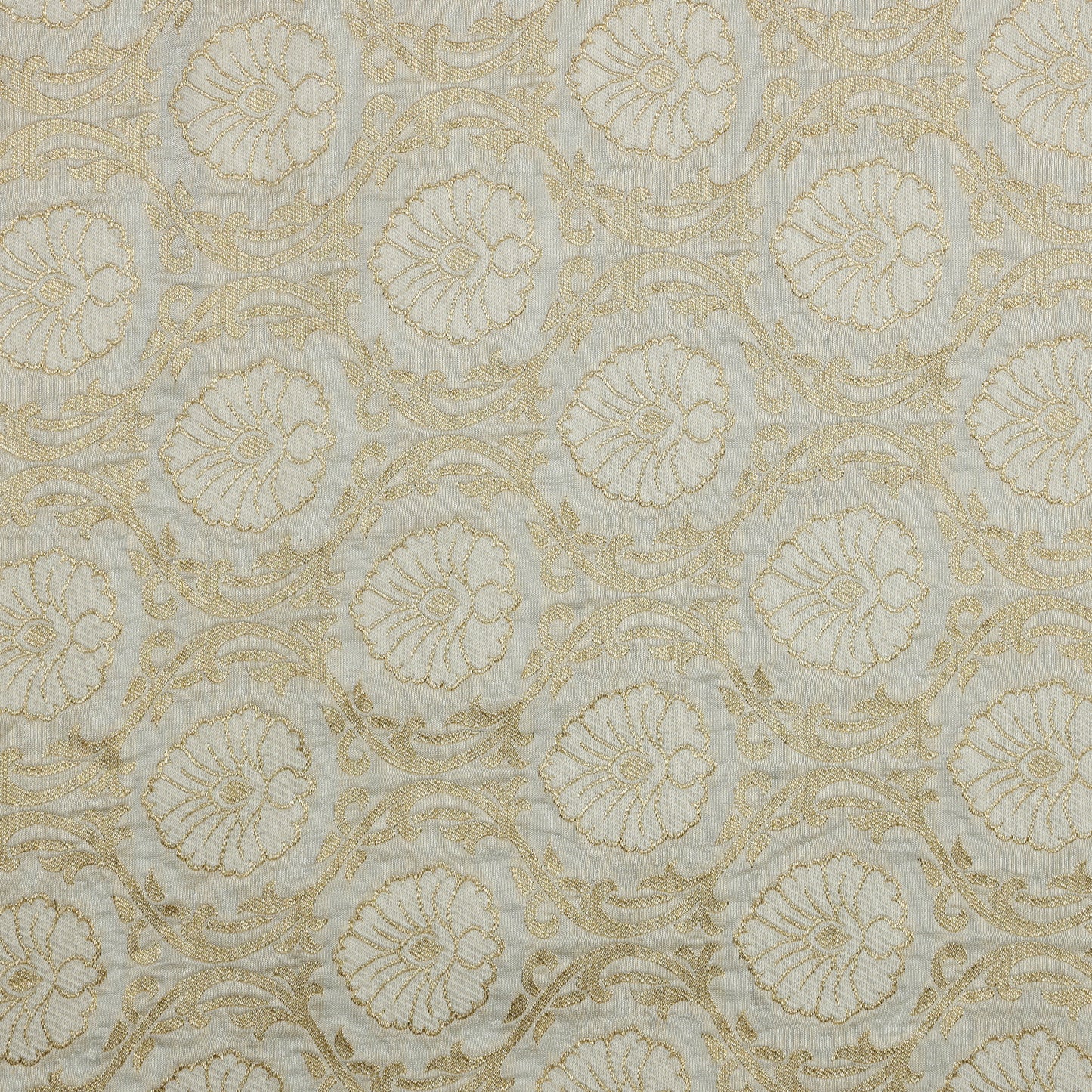 Viscose Uppada Self and Gold Regal Flora - VP4240059