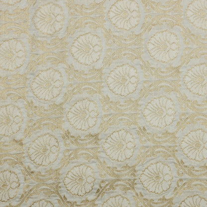 Viscose Uppada Self and Gold Regal Flora - VP4240059