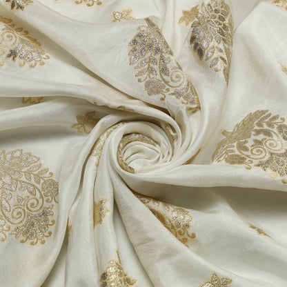 Viscose Uppada Gold Leafy Glow - VP4240079