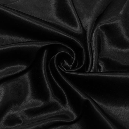 Viscose Satin Lycra Black - 172 GSM - VS0000015