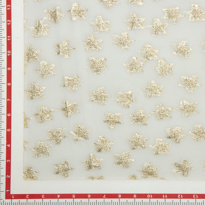 Viscose Georgette Gold Super Stars - VP1440125